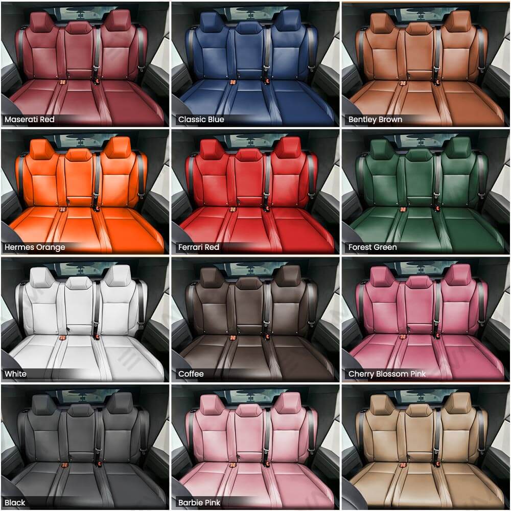 EVAAM® Leather Full Seat Covers for Tesla Cybertruck