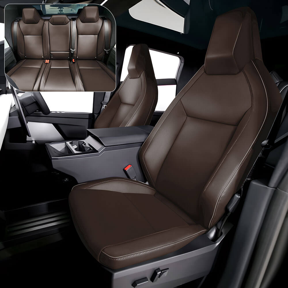 EVAAM® Leather Full Seat Covers for Tesla Cybertruck