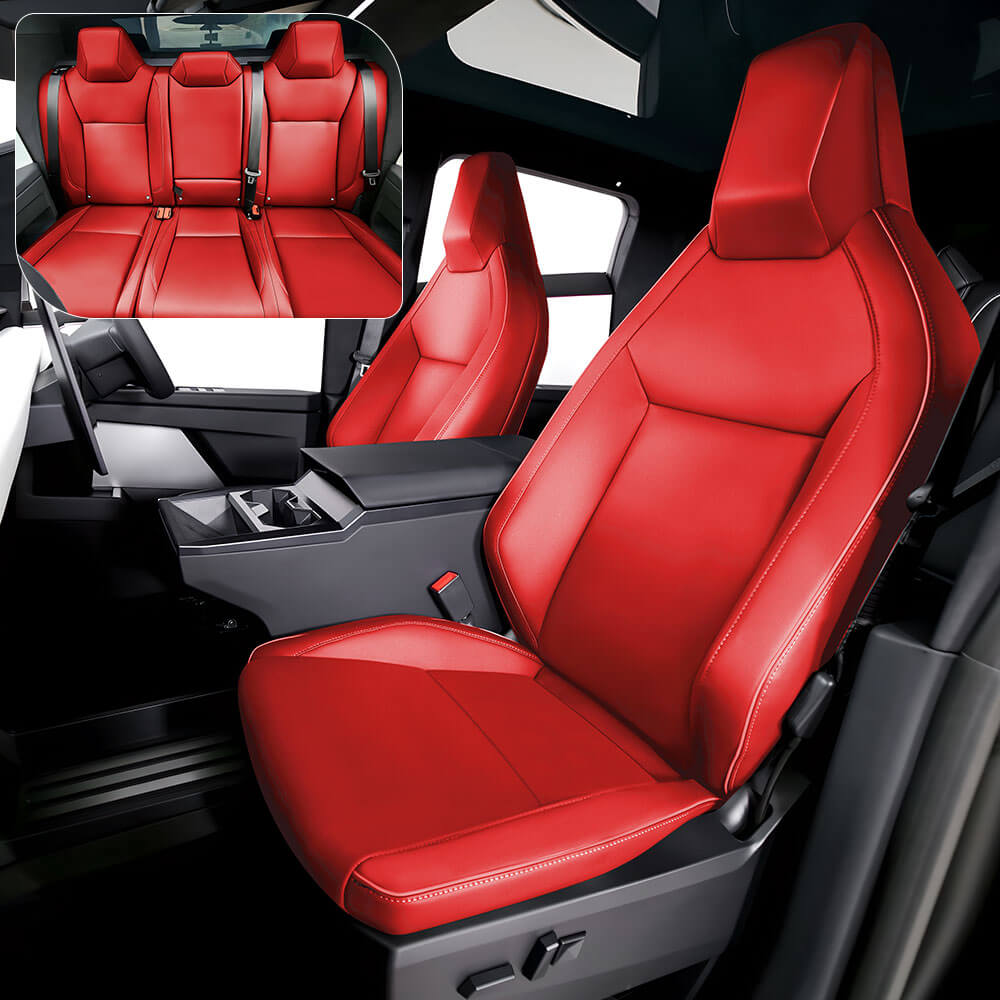 EVAAM® Leather Full Seat Covers for Tesla Cybertruck
