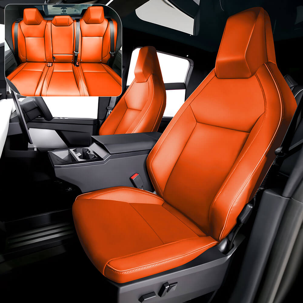 EVAAM® Leather Full Seat Covers for Tesla Cybertruck