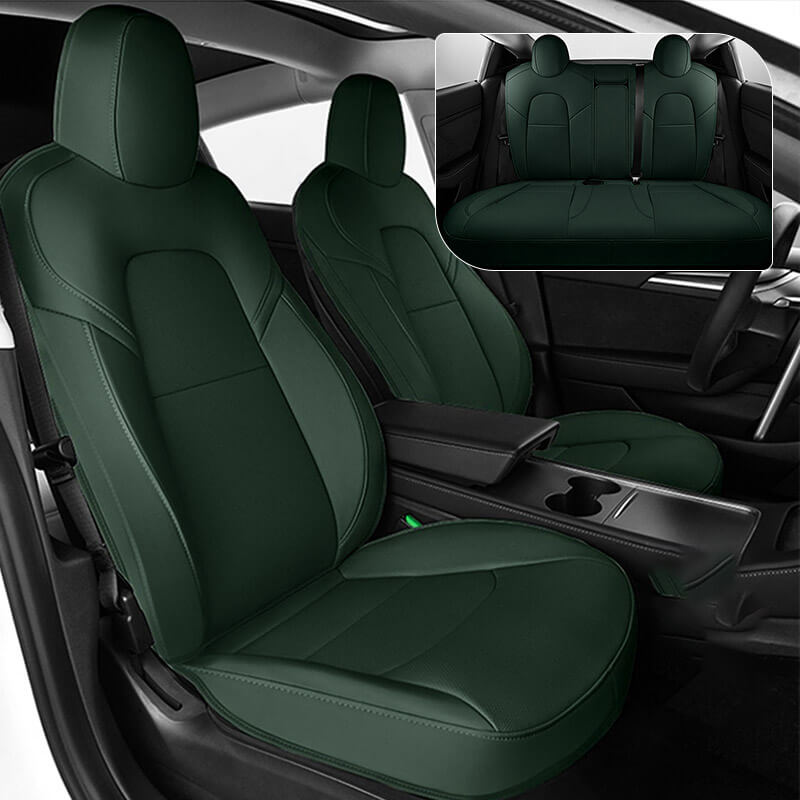 EVAAM® Leather Full Seat Covers for Tesla Model 3YSX