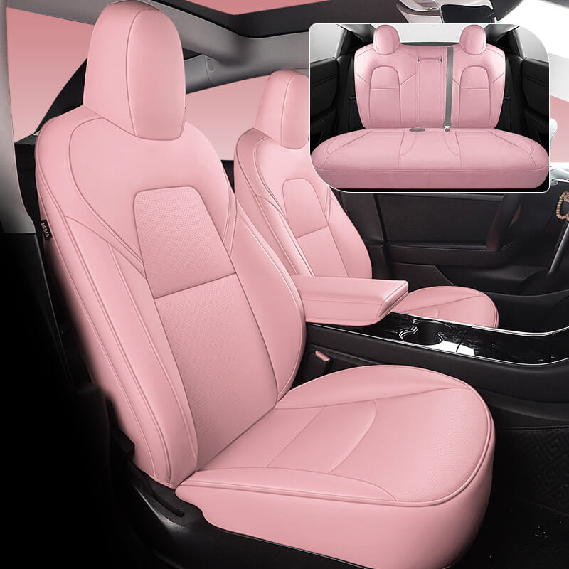 EVAAM® Leather Full Seat Covers for Tesla Model 3YSX