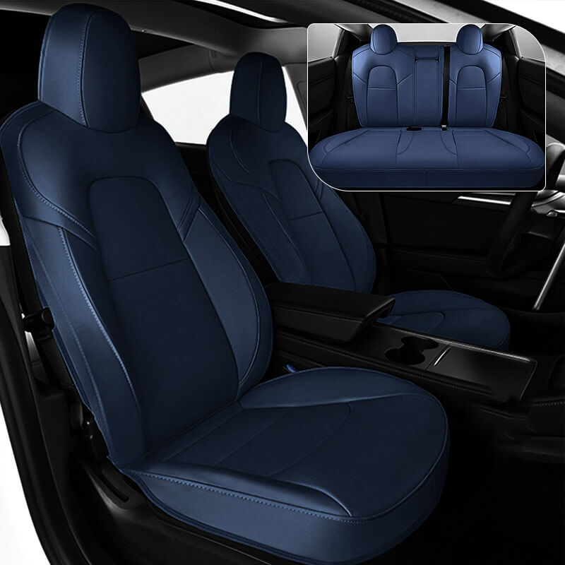 EVAAM® Leather Full Seat Covers for Tesla Model 3YSX