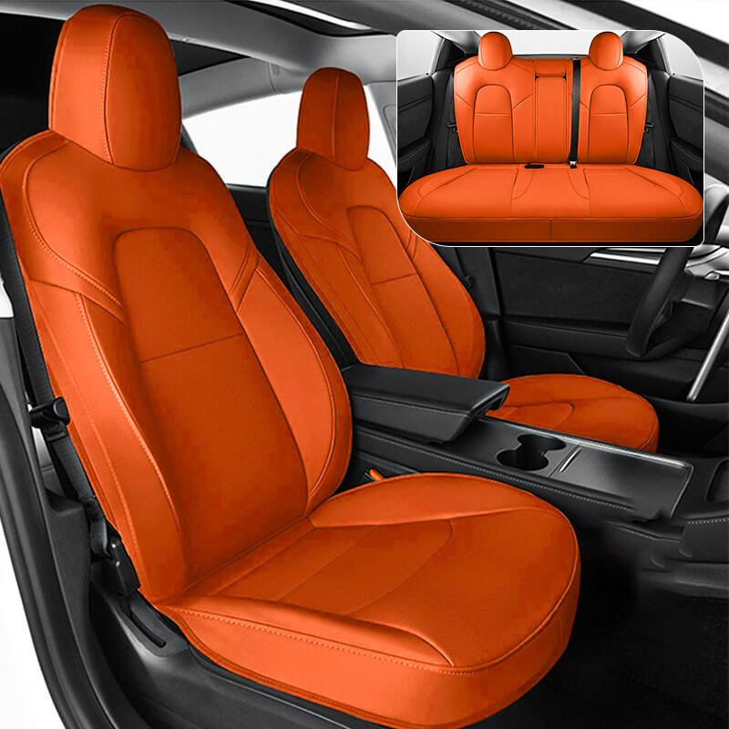 EVAAM® Leather Full Seat Covers for Tesla Model 3YSX