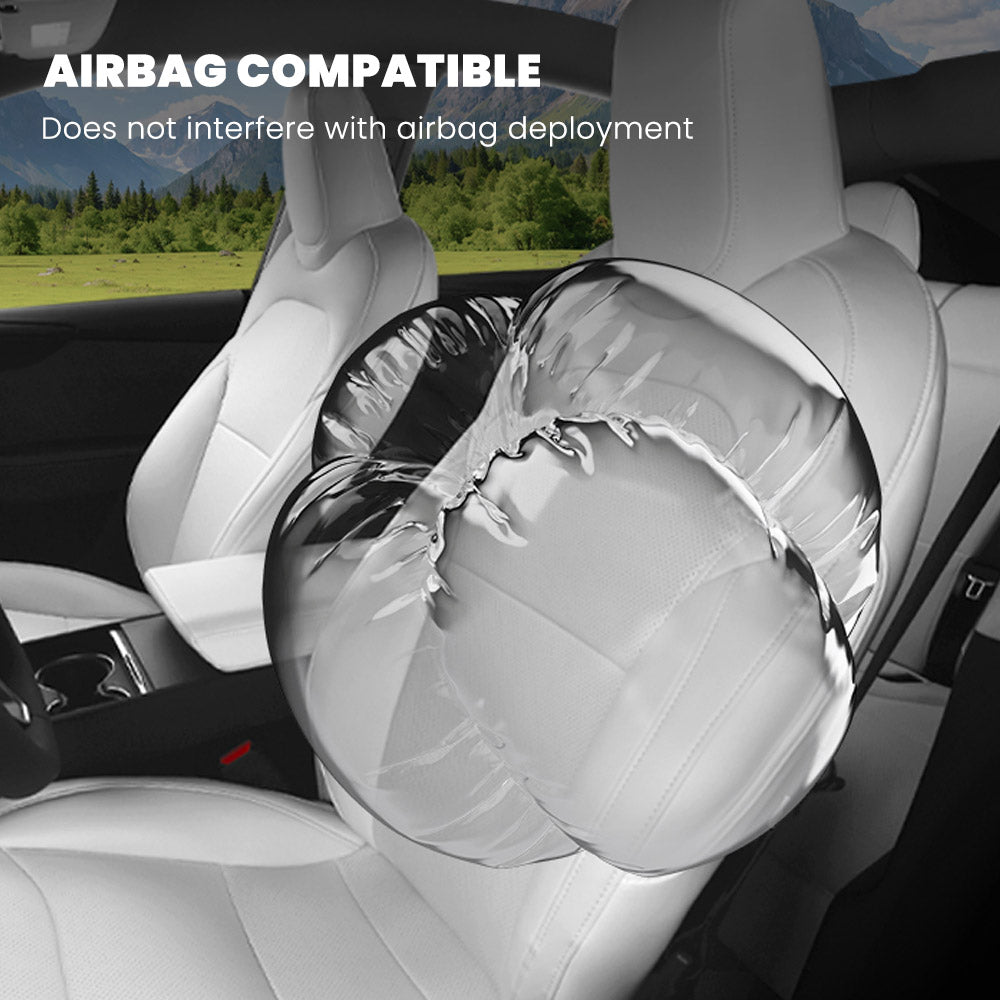 EVAAM® Nappa Leather Full Seat Cover for New Tesla Model Y Juniper 2025+ (3-Lined Insignia With Launch Series Embroidery Logo) - EVAAM