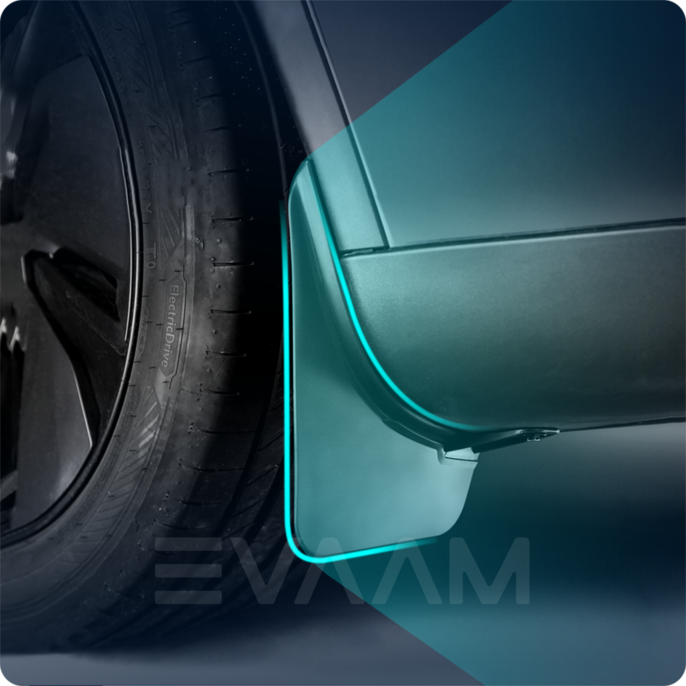 EVAAM® No-Drill Front & Rear Fender Mud Flaps for Tesla Model Y Juniper 2025+ (4 PCS) - EVAAM
