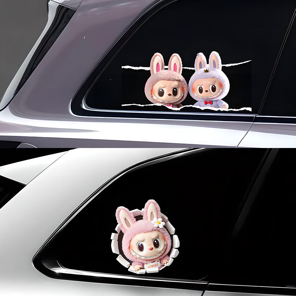 EVAAM® PET Labubu Car Decal Sticker - Fits All Cars - EVAAM