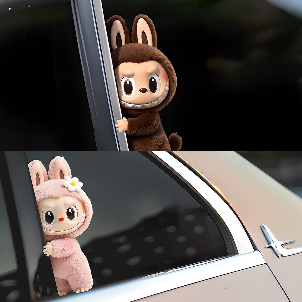 EVAAM® PET Labubu Car Decal Sticker - Fits All Cars - EVAAM