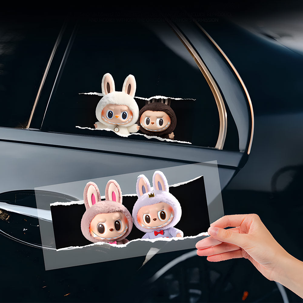 EVAAM® PET Labubu Car Decal Sticker - Fits All Cars - EVAAM