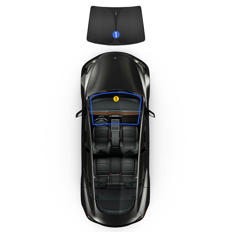 EVAAM® Privacy and Thermal Insulated Shades Curtains for Model 3 Accessories - EVAAM