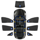 EVAAM® Privacy and Thermal Insulated Shades Curtains for Model 3 Accessories - EVAAM