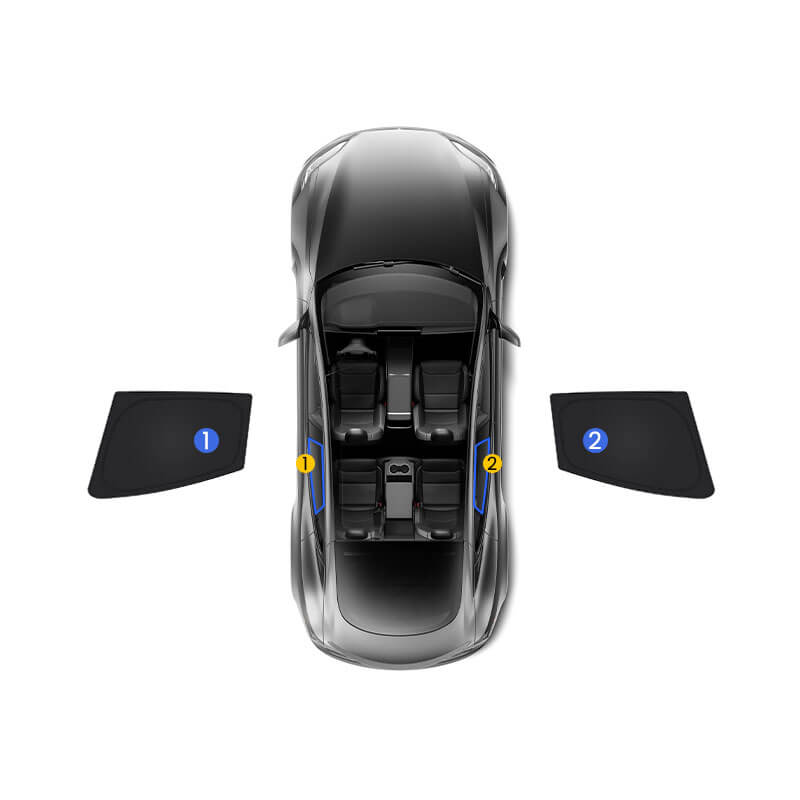 EVAAM® Privacy and Thermal Insulated Shades Curtains for Model S Accessories - EVAAM