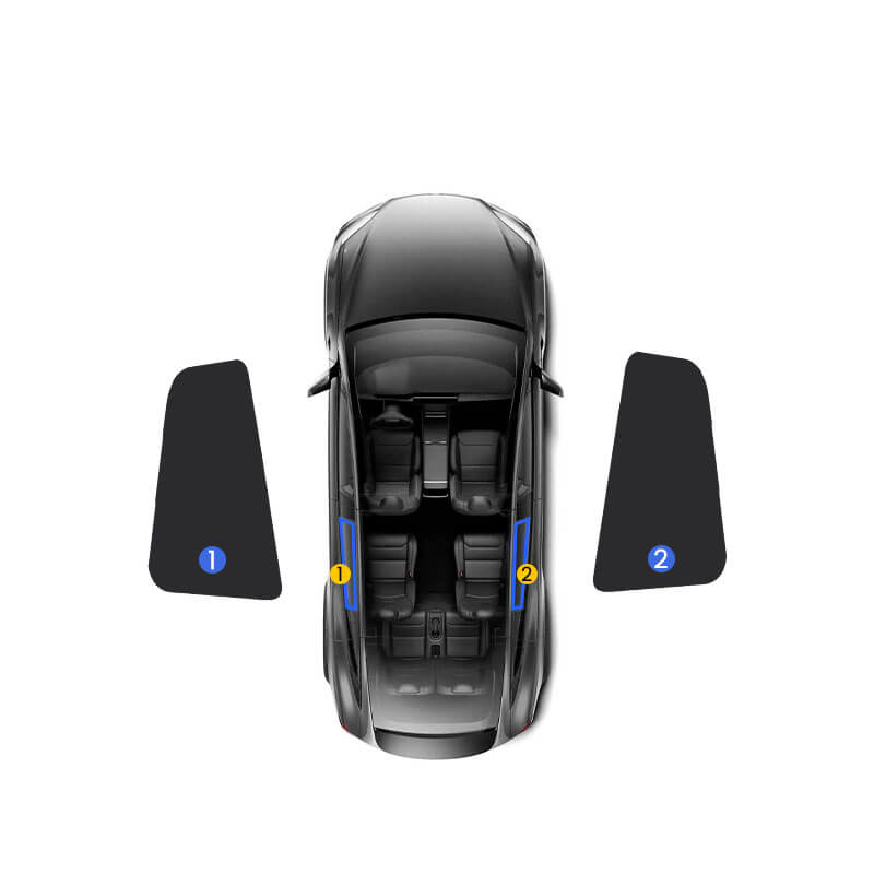 EVAAM® Privacy and Thermal Insulated Shades Curtains for Model X Accessories - EVAAM