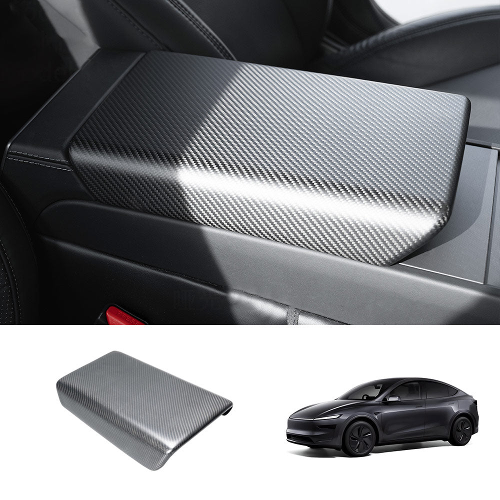 EVAAM® Real Carbon Fiber Armrest Cover for Tesla Model Y Juniper 2025+/Model 3 Highland 2024+ - EVAAM