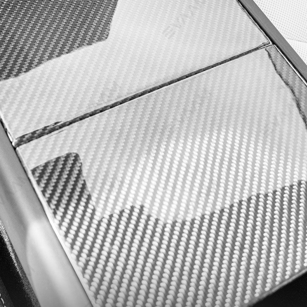 EVAAM® Real Carbon Fiber Center Console Panel Cover for Tesla Model Y Juniper 2025+/Model 3 Highland 2024+ - EVAAM