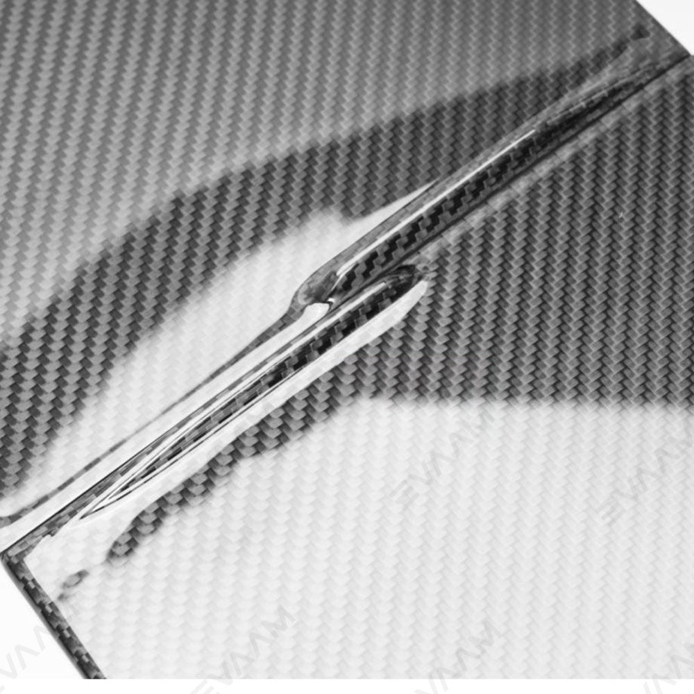 EVAAM® Real Carbon Fiber Center Console Panel Cover for Tesla Model Y Juniper 2025+/Model 3 Highland 2024+ - EVAAM