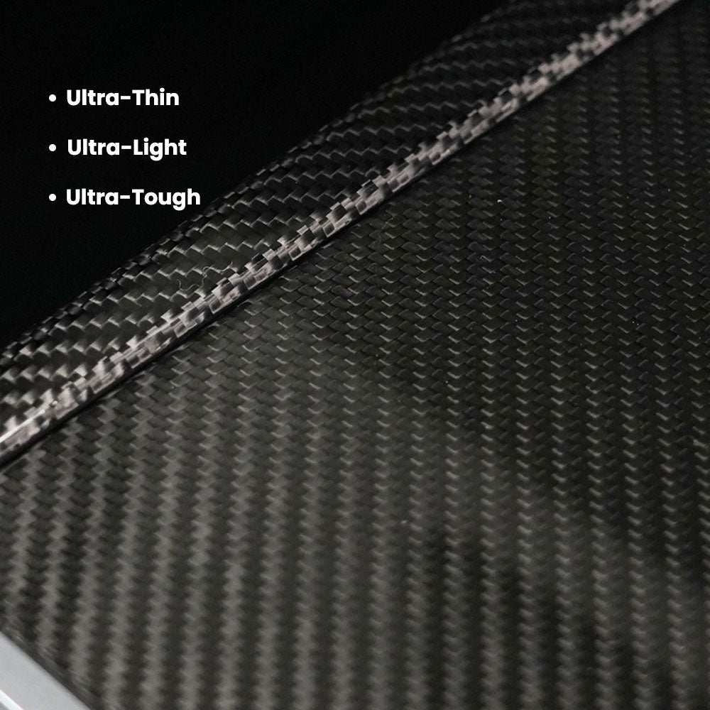 EVAAM® Real Carbon Fiber Center Console Panel Cover for Tesla Model Y Juniper 2025+/Model 3 Highland 2024+ - EVAAM