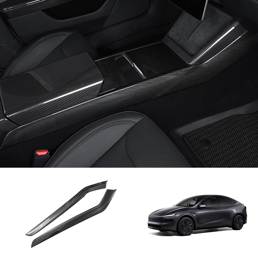 EVAAM® Real Carbon Fiber Center Console Side Interior Trim Panel for Tesla Model 3/Y - EVAAM