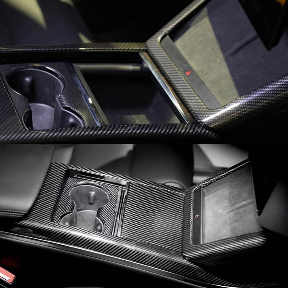 EVAAM® Real Carbon Fiber Charging Pad Frame Cover For Model S/X 2021+