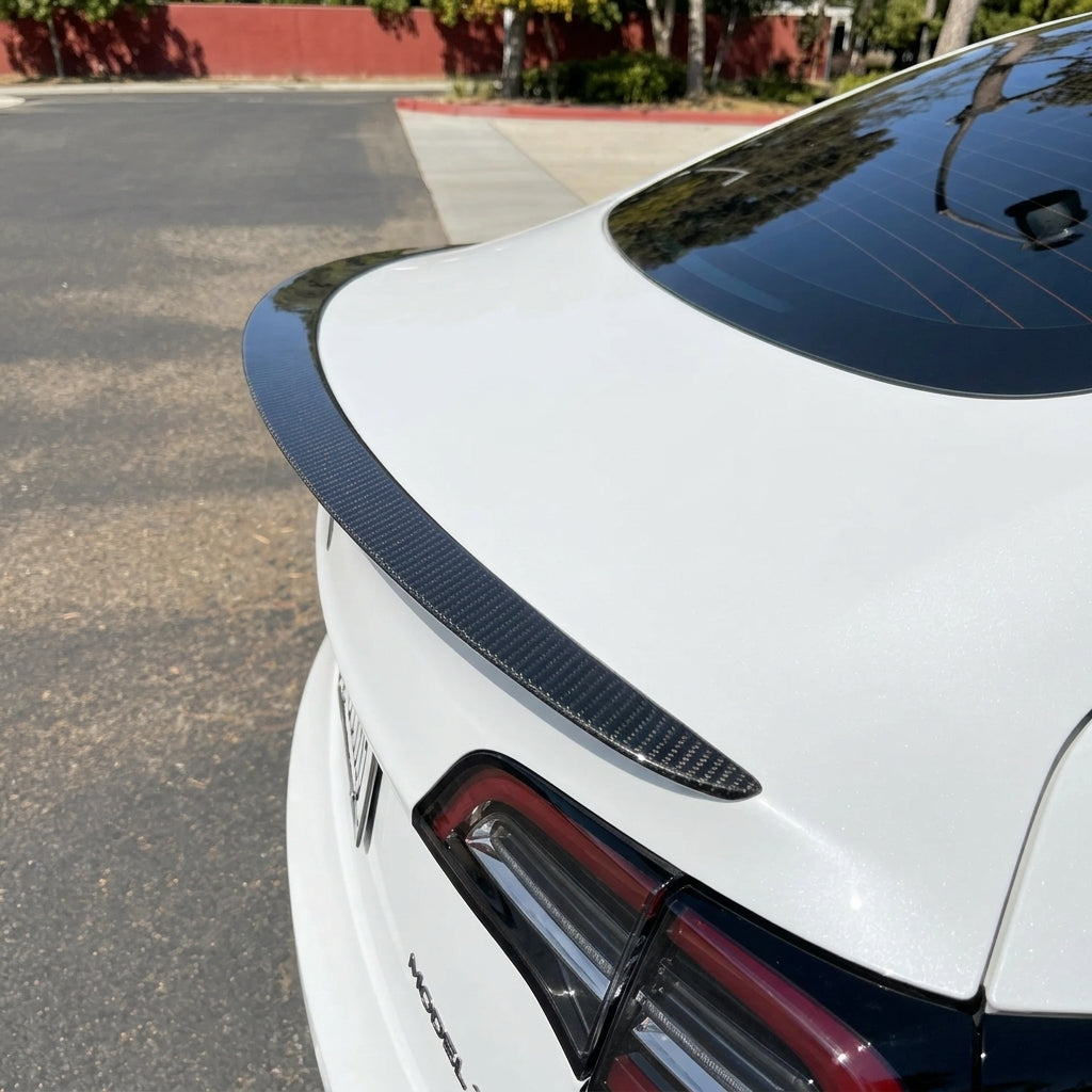 EVAAM® Real Carbon Fiber Rear Trunk Spoiler for Tesla Model S