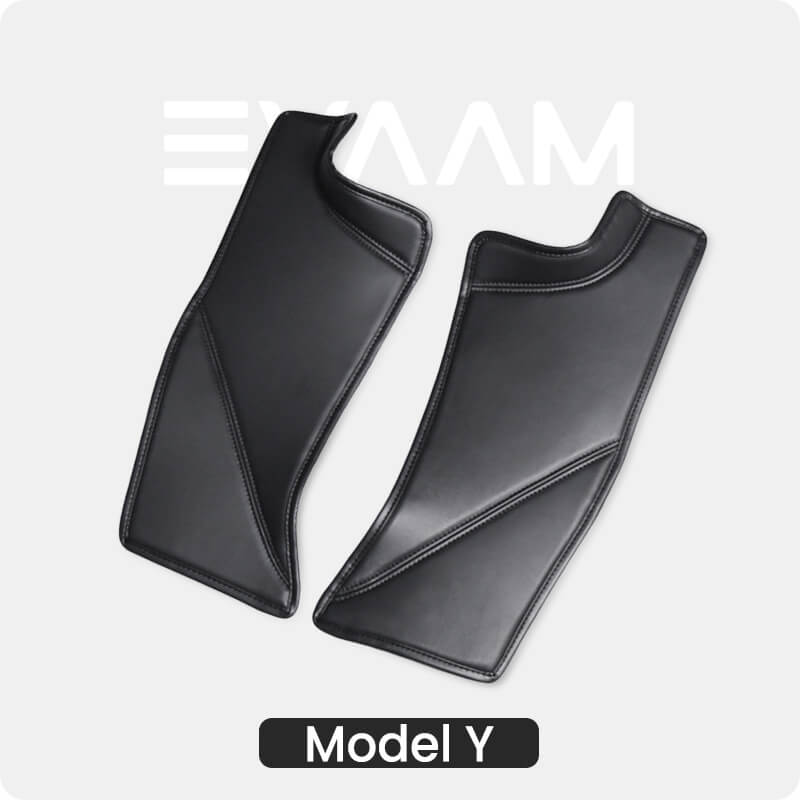 EVAAM® Rear Door Interior Sill Covers Rear Inner Door Leather Pad for Model Y - EVAAM