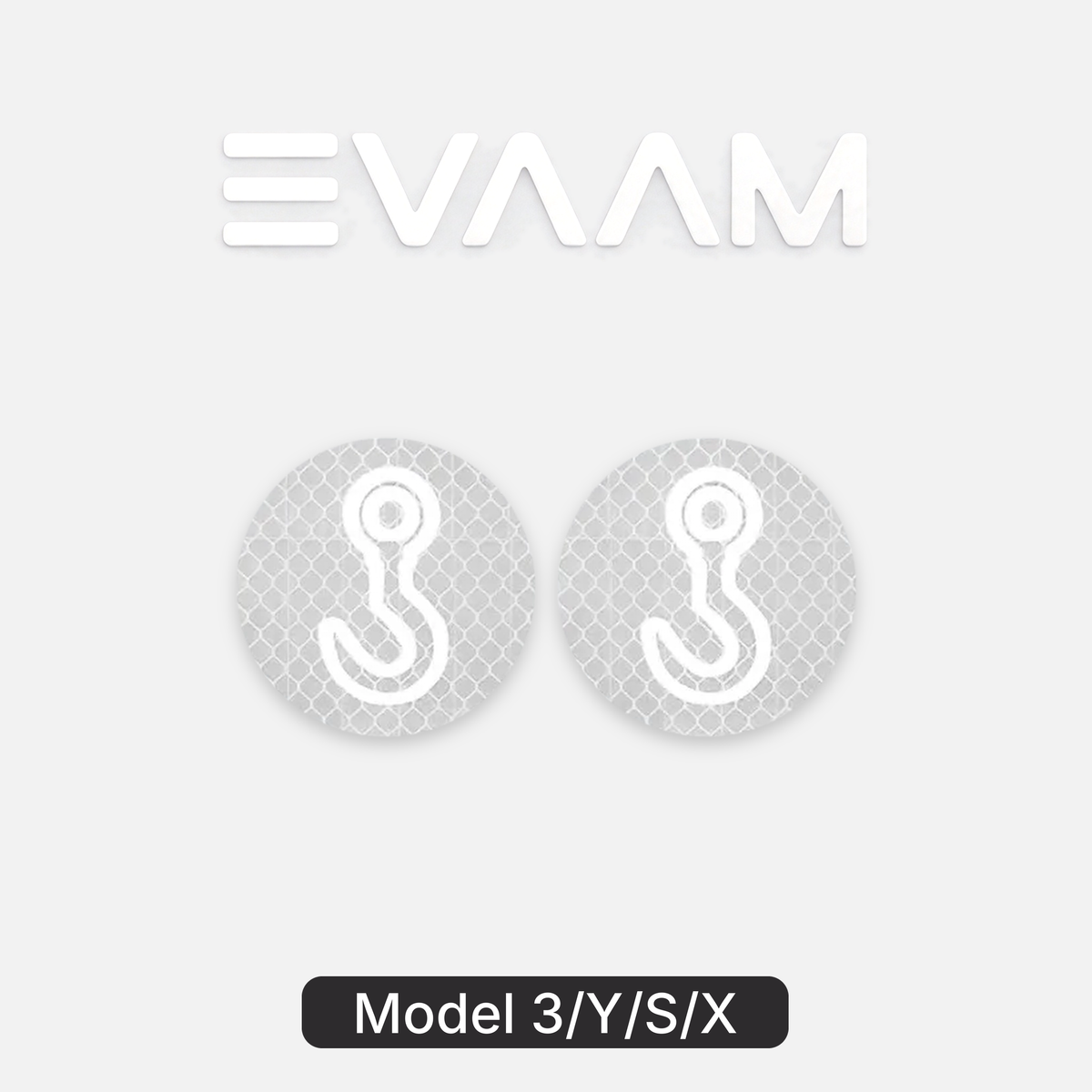 EVAAM® Reflective Tow Hook Warning Sticker For Tesla Model 3/Y/S/X (2 PCS)