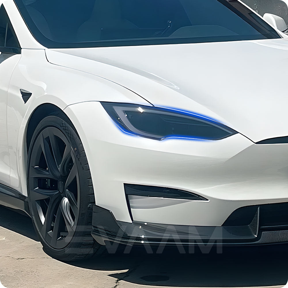 EVAAM® Smoked TPU Full Headlight Taillight Protection For Tesla Model S(2021-2023) - EVAAM