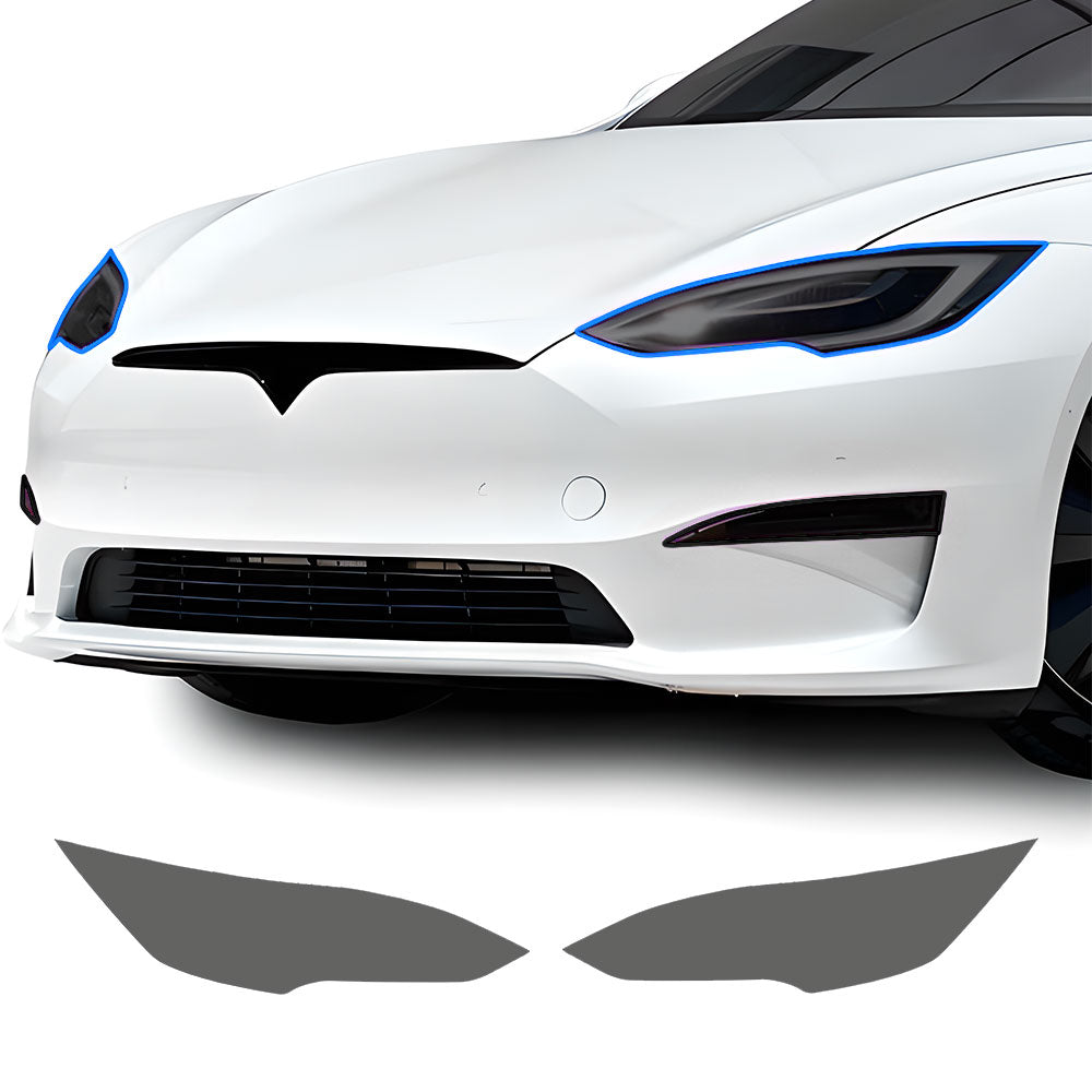 EVAAM® Smoked TPU Full Headlight Taillight Protection For Tesla Model S(2021-2023) - EVAAM