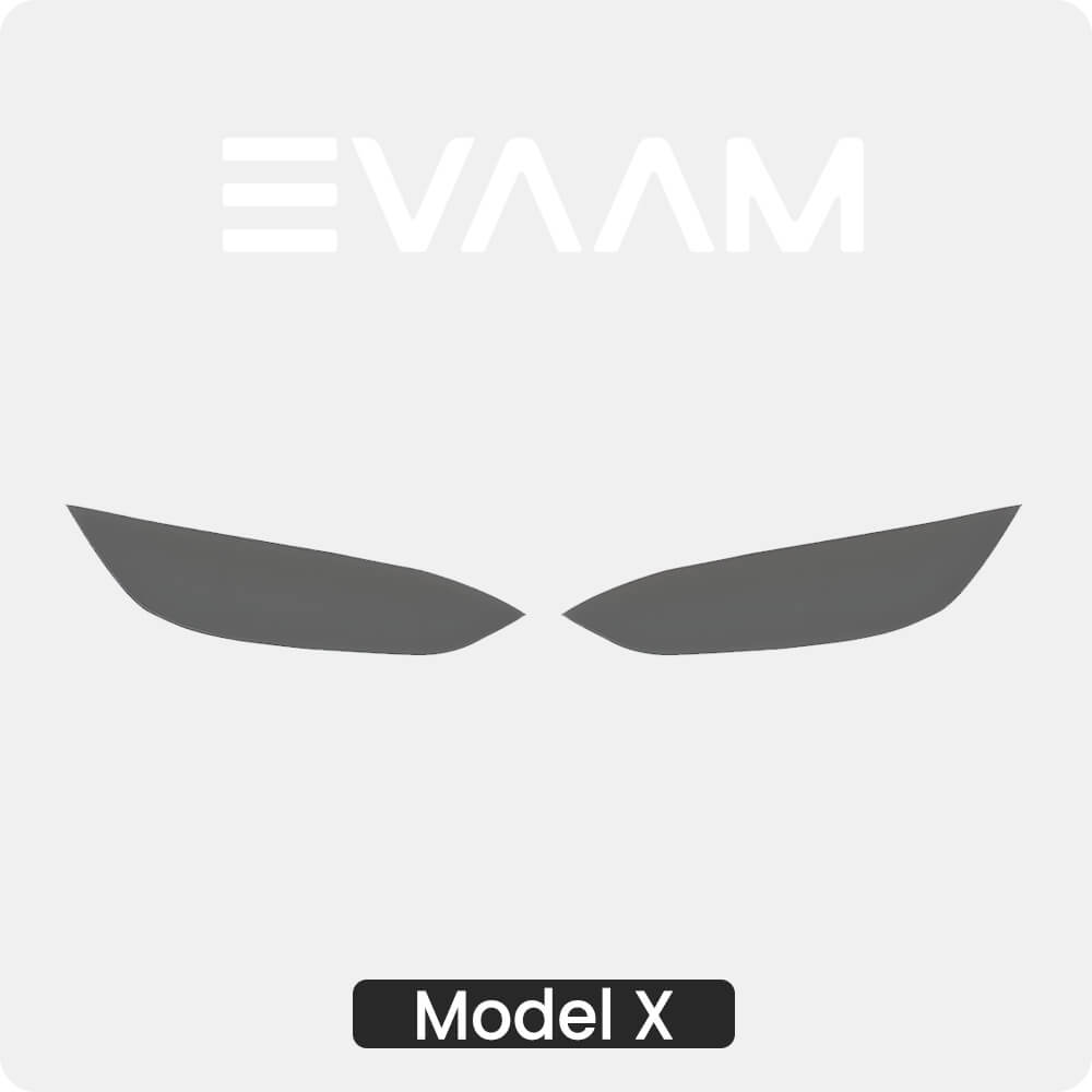 EVAAM® Smoked TPU Full Headlight Taillight Protection For Tesla Model X(2022-2023)