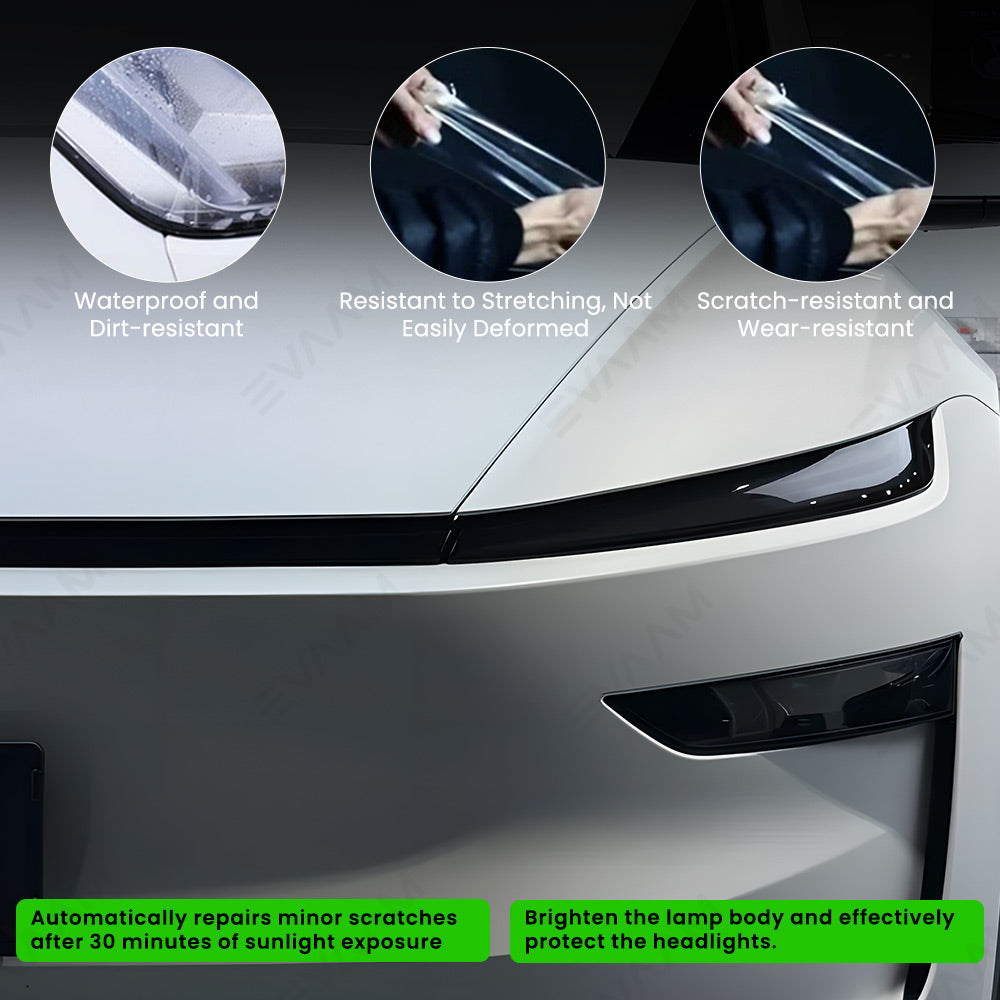 EVAAM® Smoked Tint TPU Headlight and Taillight Protection Film for Tesla Model Y Juniper 2025+ - EVAAM