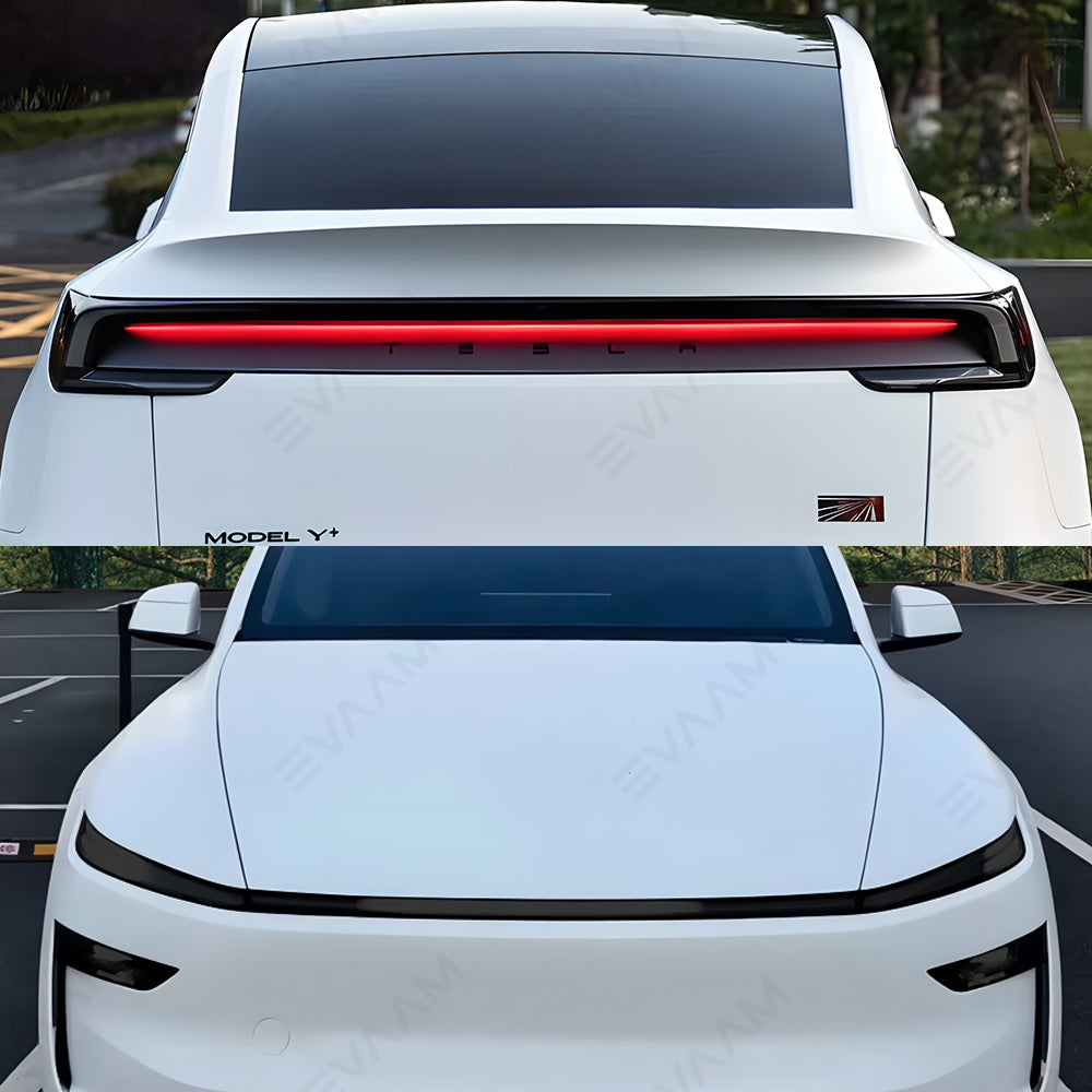 EVAAM® Smoked Tint TPU Headlight and Taillight Protection Film for Tesla Model Y Juniper 2025+ - EVAAM