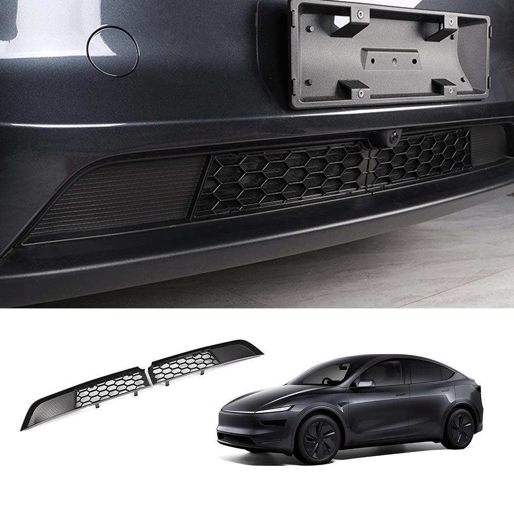 EVAAM® Split Front Bumper Protective Mesh Grill Panel for Tesla Model Y Juniper 2025+ - EVAAM