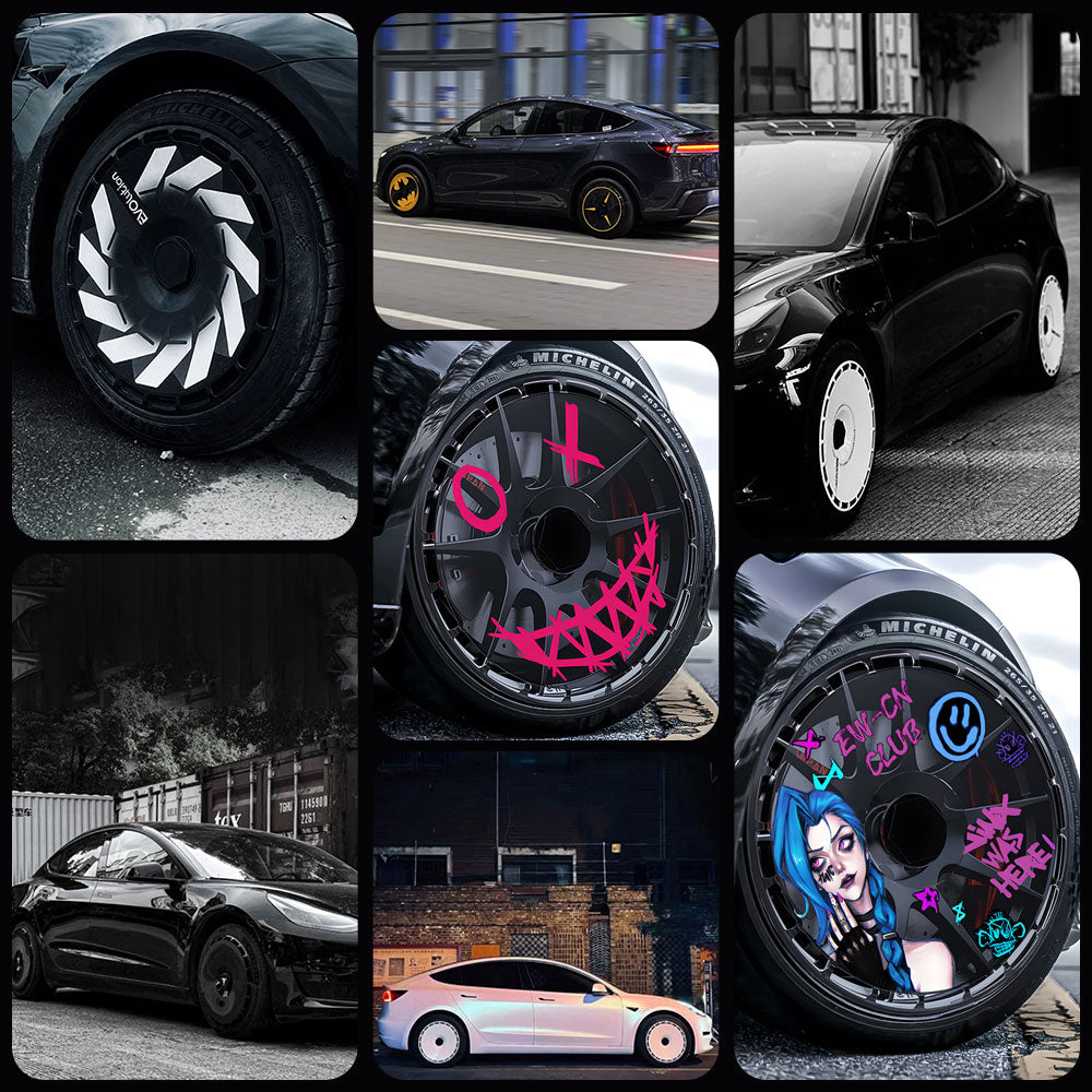 EVAAM® Stylish Wheel Hubcap For Tesla Model S/X (4 PCS) - EVAAM