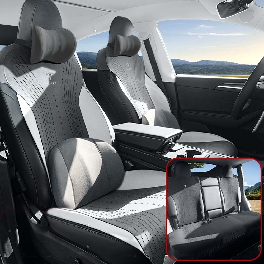 EVAAM® Suede Breathable Seat Cushion For Tesla Model 3/Y - EVAAM