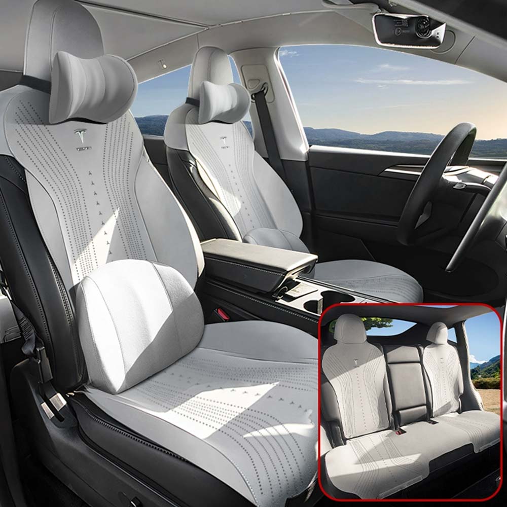 EVAAM® Suede Breathable Seat Cushion For Tesla Model 3/Y - EVAAM