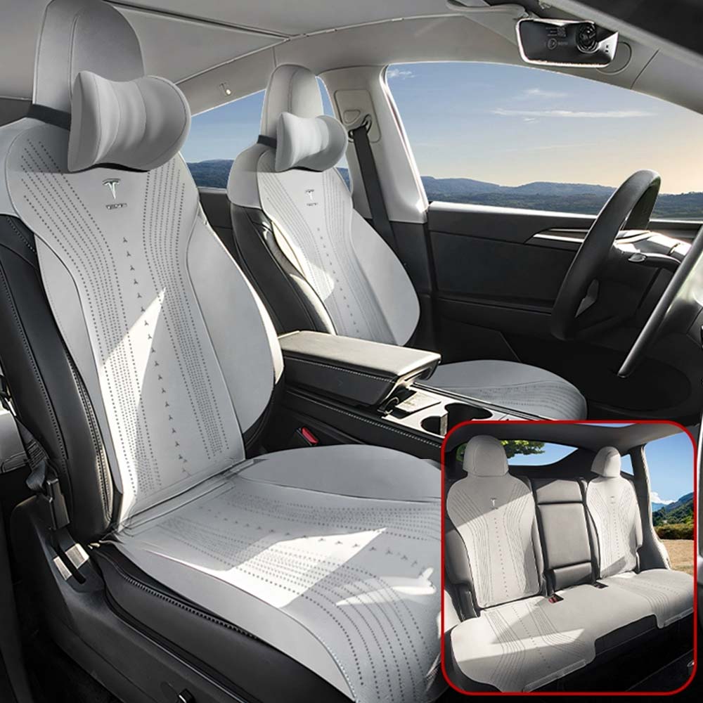 EVAAM® Suede Breathable Seat Cushion For Tesla Model 3/Y - EVAAM