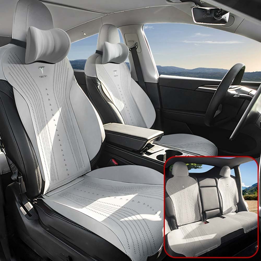 EVAAM® Suede Breathable Seat Cushion For Tesla Model 3/Y - EVAAM