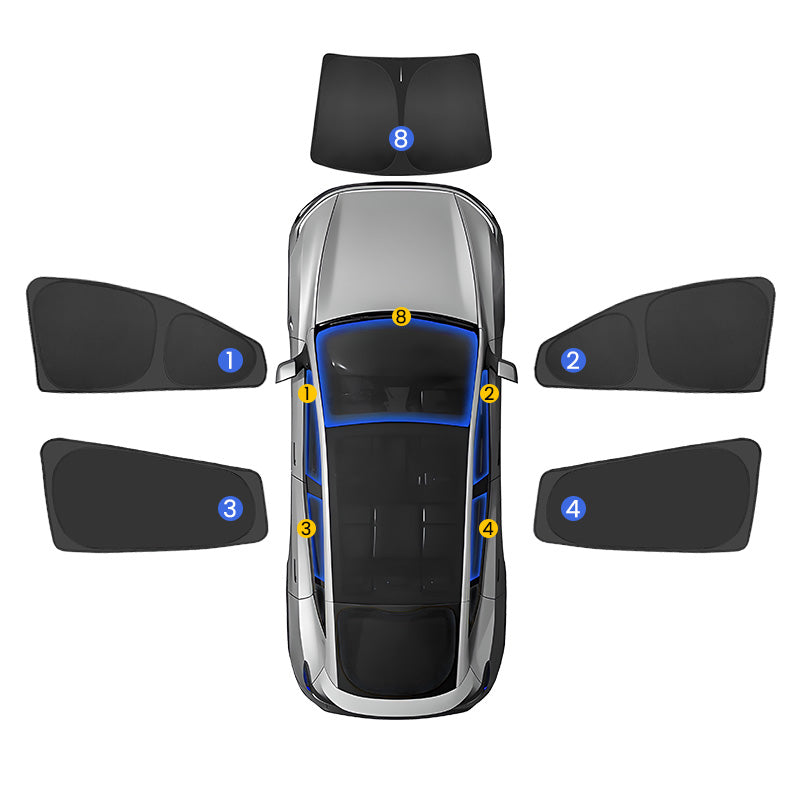 EVAAM® Sunshade Privacy Window Shade for Tesla Model Y Juniper 2025+ - EVAAM