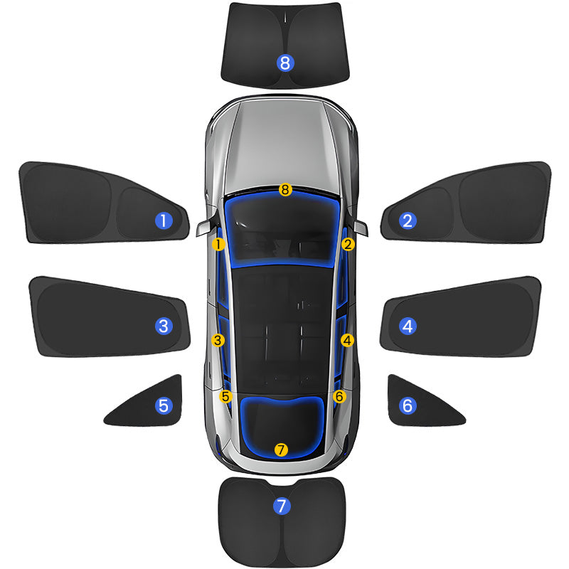 EVAAM® Sunshade Privacy Window Shade for Tesla Model Y Juniper 2025+ - EVAAM