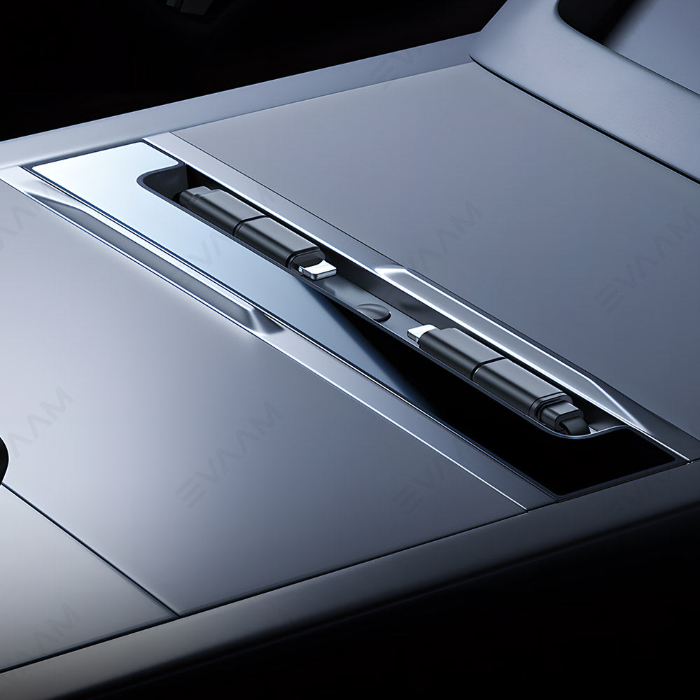 EVAAM® USB HUB Center Console Adapter Docking Station With Ambient Light for Model Y Juniper/Model 3 Highland - EVAAM