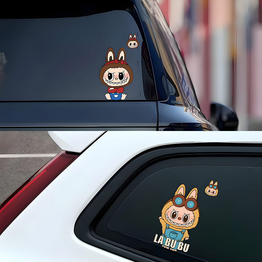 EVAAM® Waterproof Labubu Car Decal Sticker - Fits All Cars - EVAAM