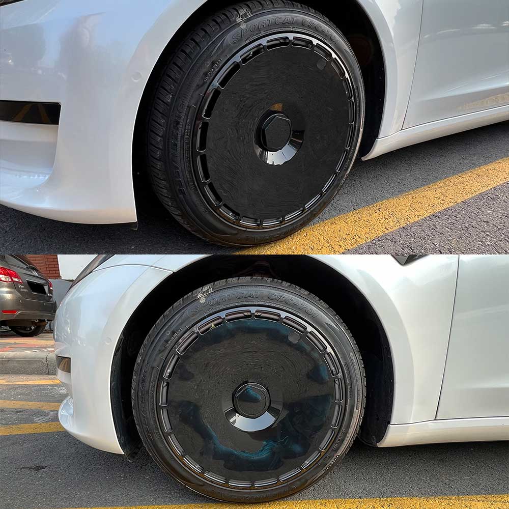 EVAAM® Wheel Cover Hubcap for Tesla Model Y Gemini Wheels 2020-2023 (4PCS) - EVAAM