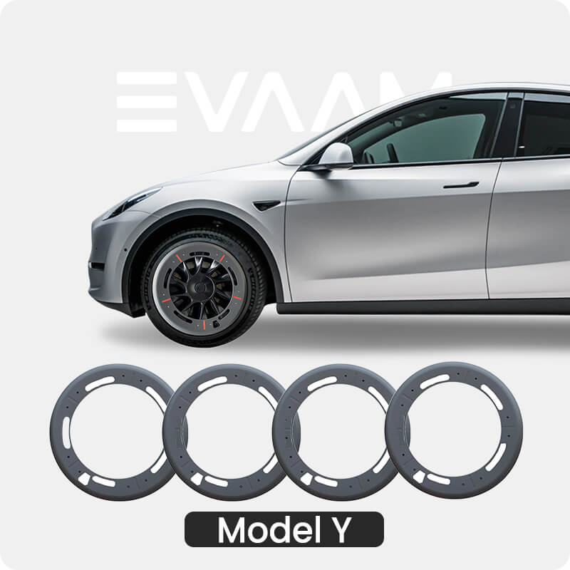 EVAAM® Radnabenkappe für Tesla Model Y Induktionsräder 2020–2023 (4 Stück)