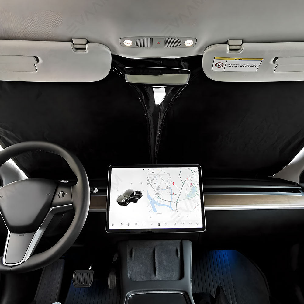 EVAAM® Windshield Glass Sun Shades for Tesla Model 3/Y (2017-2023) - EVAAM