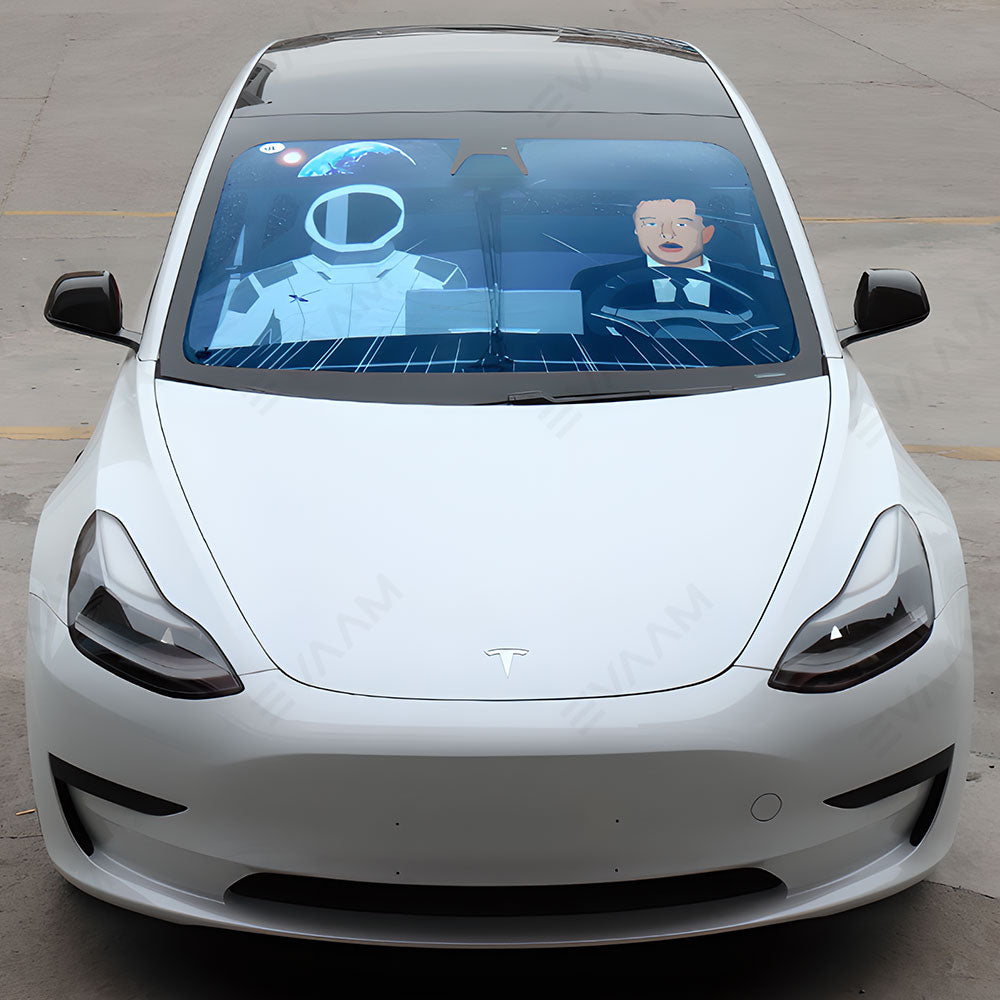 EVAAM® Windshield Glass Sun Shades for Tesla Model 3/Y (2017-2023) - EVAAM