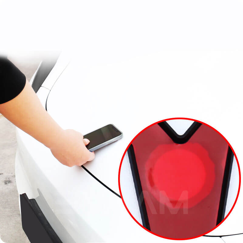 EVAAM® NFC Smart Emblem Front & Rear Badge Decal Wrap Logo Covers for Tesla Model 3/Y - EVAAM