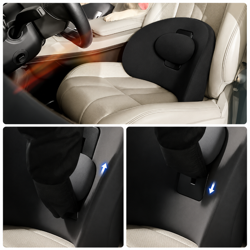 EVAAM™ Height Adjustable Lumbar Pillow for Tesla Accessories - EVAAM