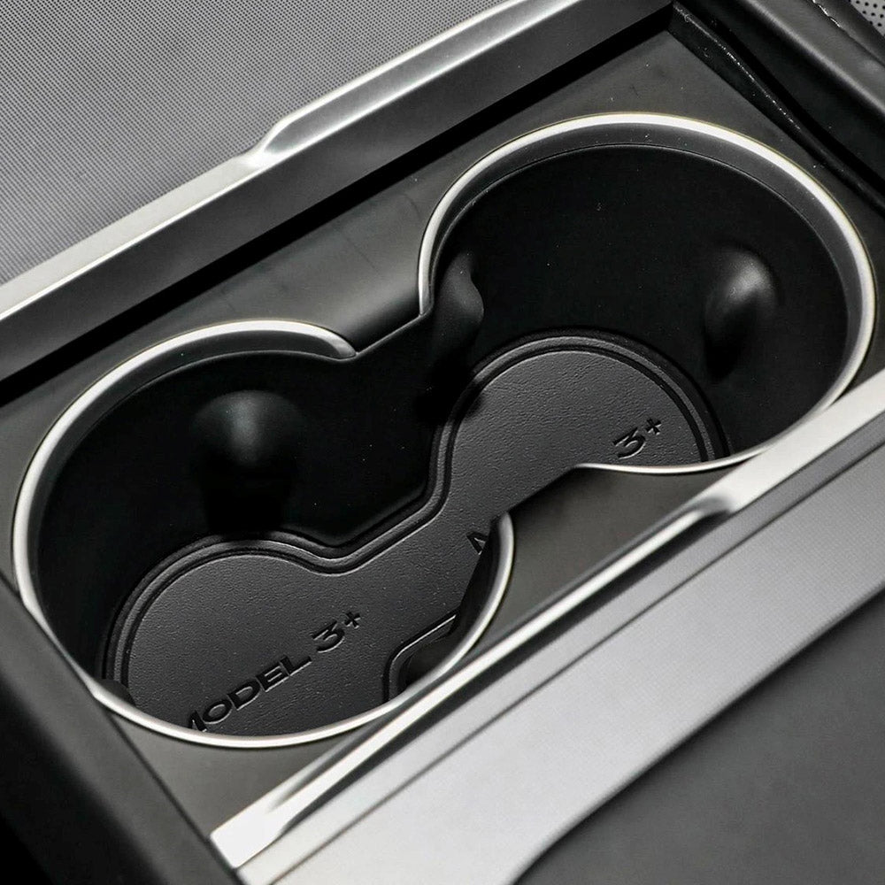 Leather Door Slot Mats Dust Mats Non-Slip Cup Holder Pad for Model 3 Highland (11PCS )