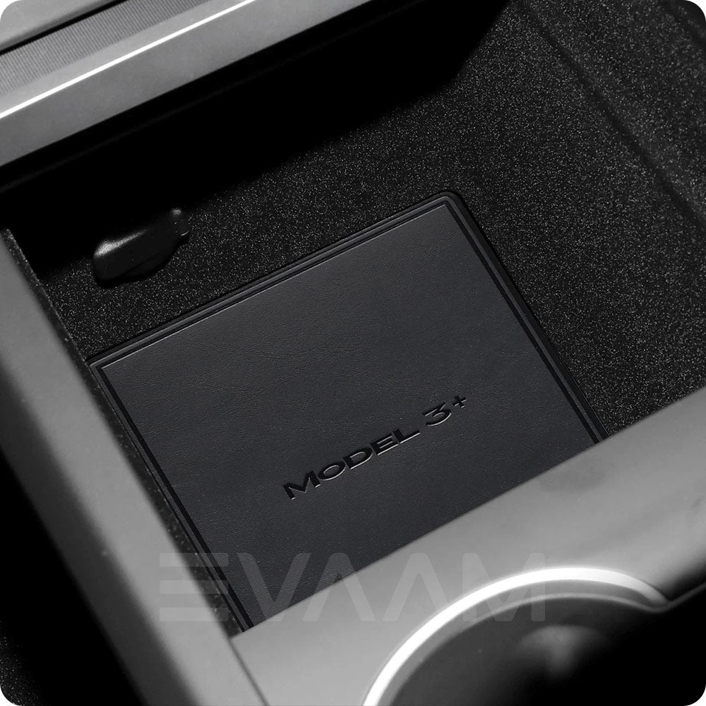 Leather Door Slot Mats Dust Mats Non-Slip Cup Holder Pad for Model 3 Highland (11PCS )