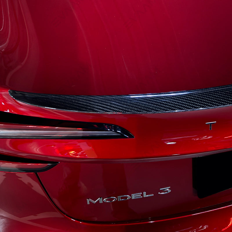 2024 Model 3 Highland EVAAM® Real Carbon Fiber Trunk Spoiler Wing - EVAAM